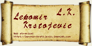 Lepomir Krstojević vizit kartica
